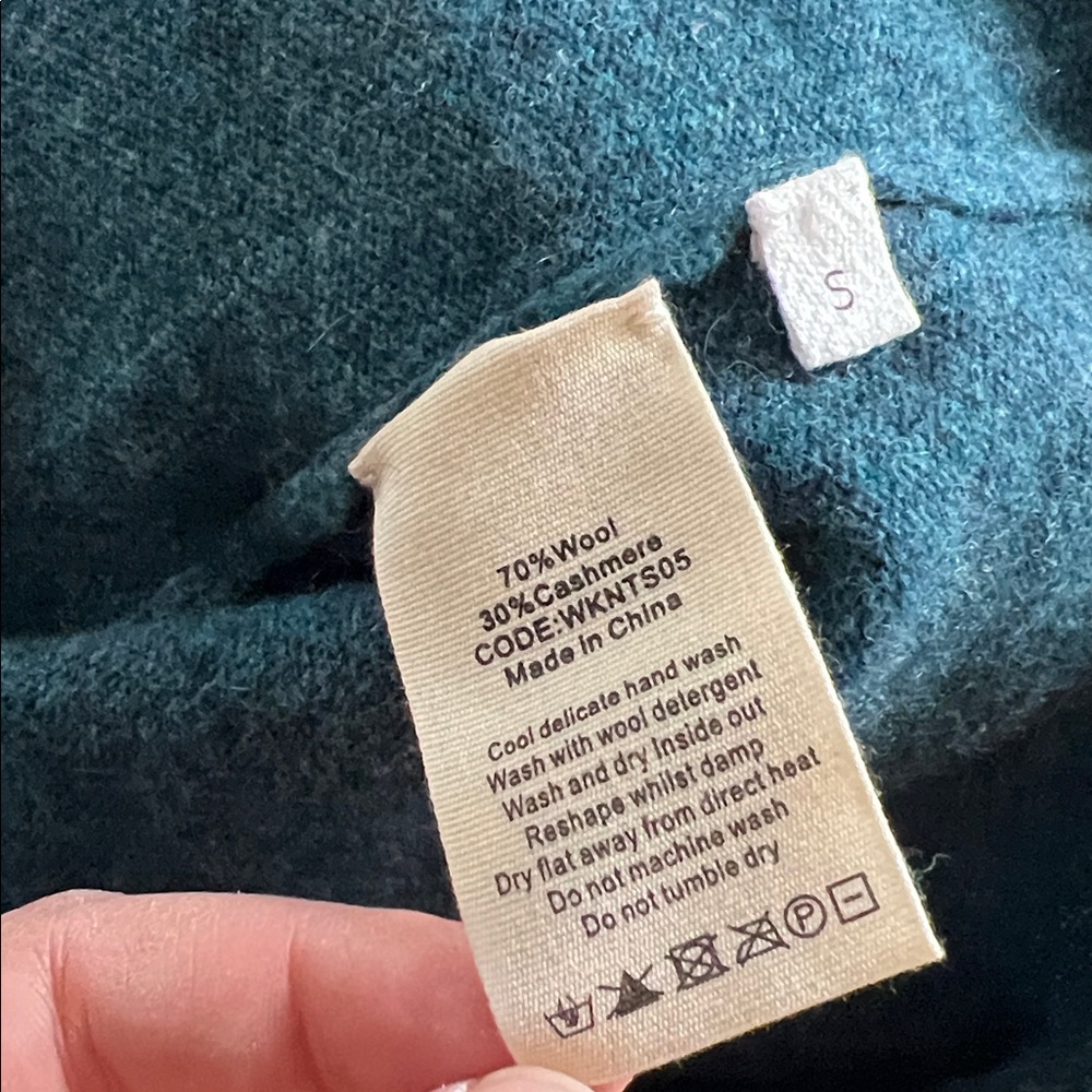 TOAST Wool and Cashmere Blue V-Neck Sweater Small - Picture 8 of 8